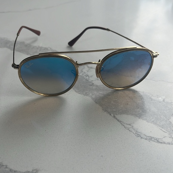 ROSE GOLD RAY BAN ROUND DOUBLE BRIDGE - Picture 4 of 6